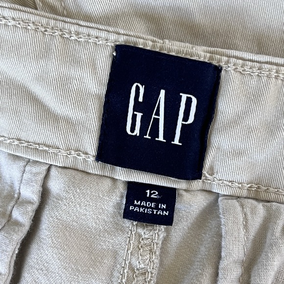 GAP Khaki Chino Shorts Womens Size 12 Cream 5" inseam‎ Stretch Cotton - Picture 5 of 5